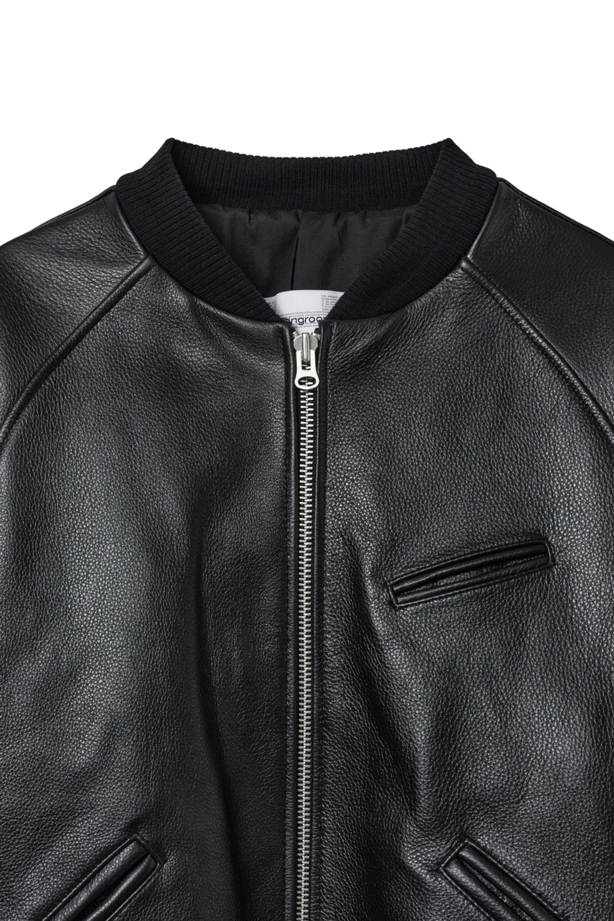해칭룸(HATCHINGROOM) Leather Ma-1 Black