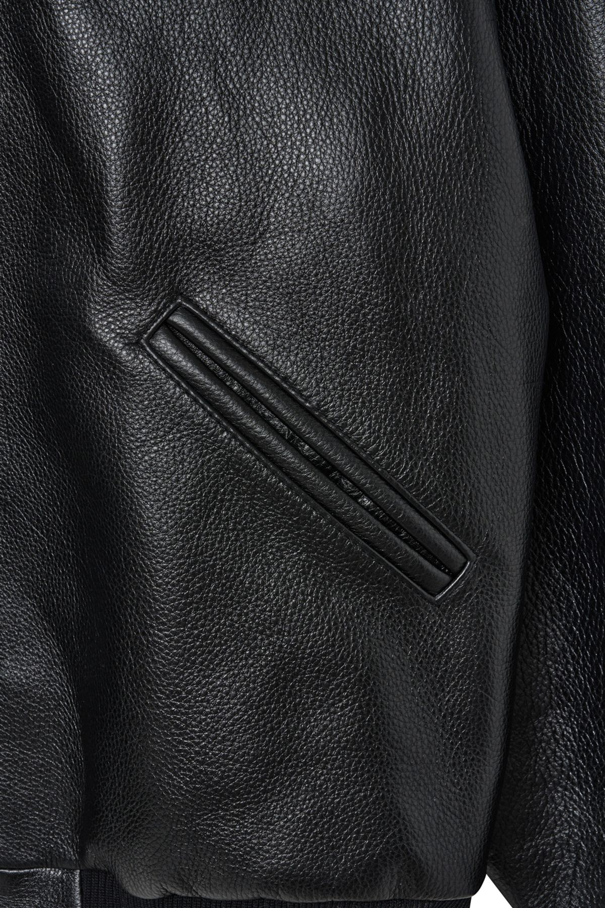 해칭룸(HATCHINGROOM) Leather Ma-1 Black