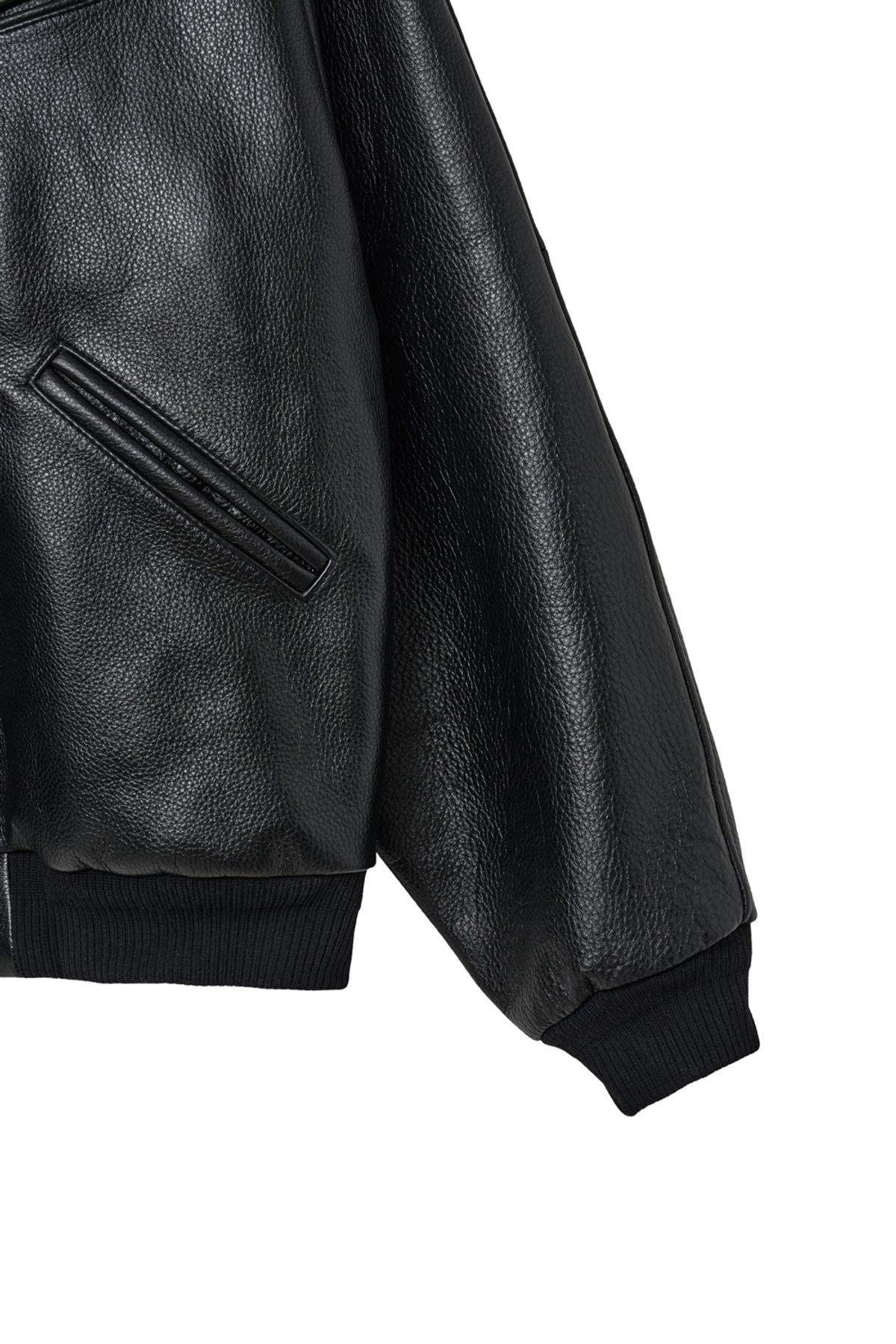 해칭룸(HATCHINGROOM) Leather Ma-1 Black