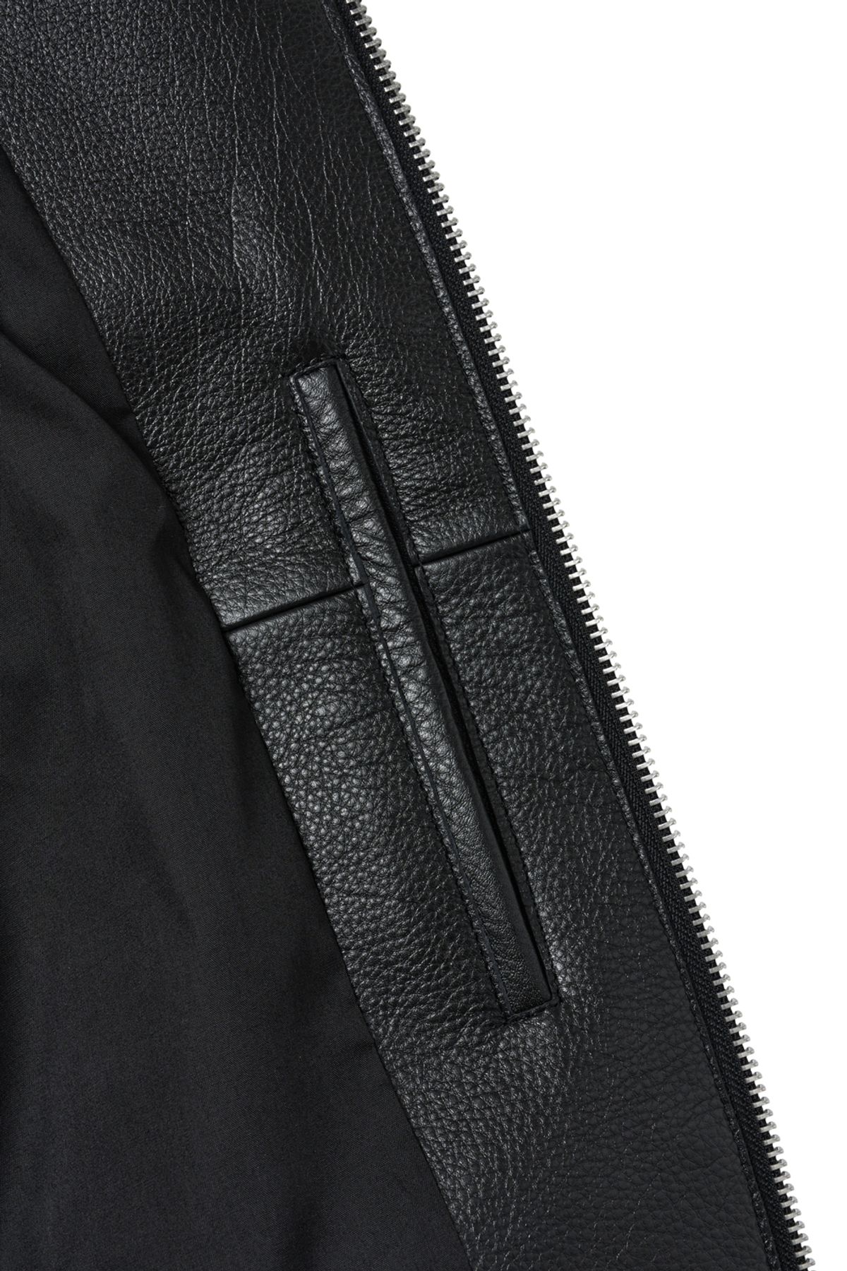 해칭룸(HATCHINGROOM) Leather Ma-1 Black