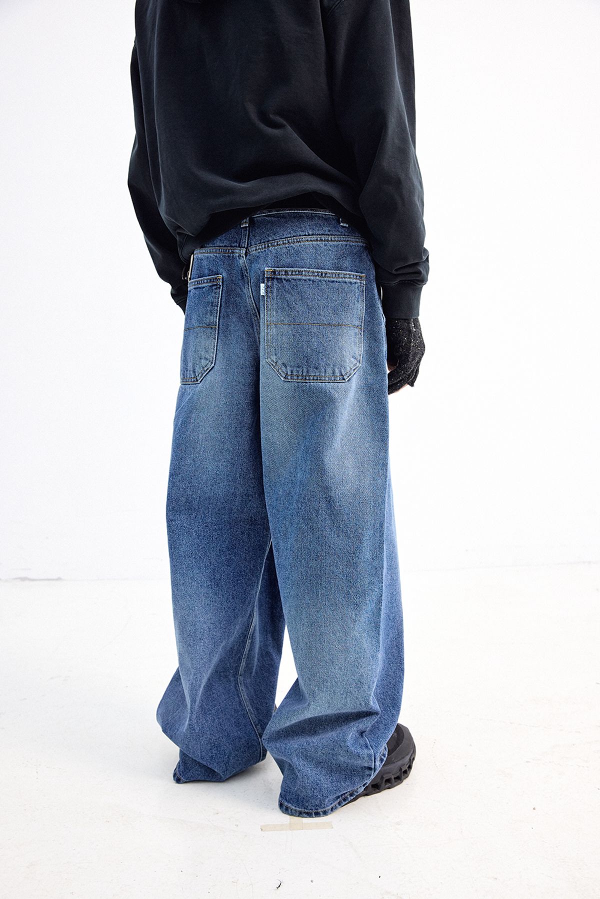 해칭룸(HATCHINGROOM) Wrap Jeans Blue