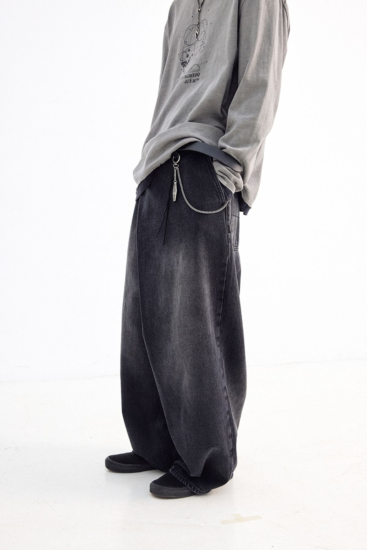 해칭룸(HATCHINGROOM) Wrap Jeans Black