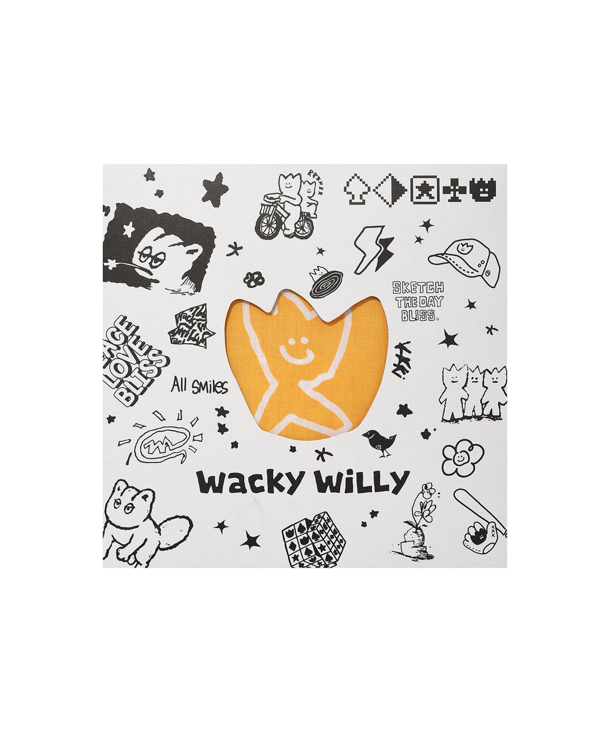 와키윌리(WACKY WILLY) 페이즐리 반다나 옐로우
