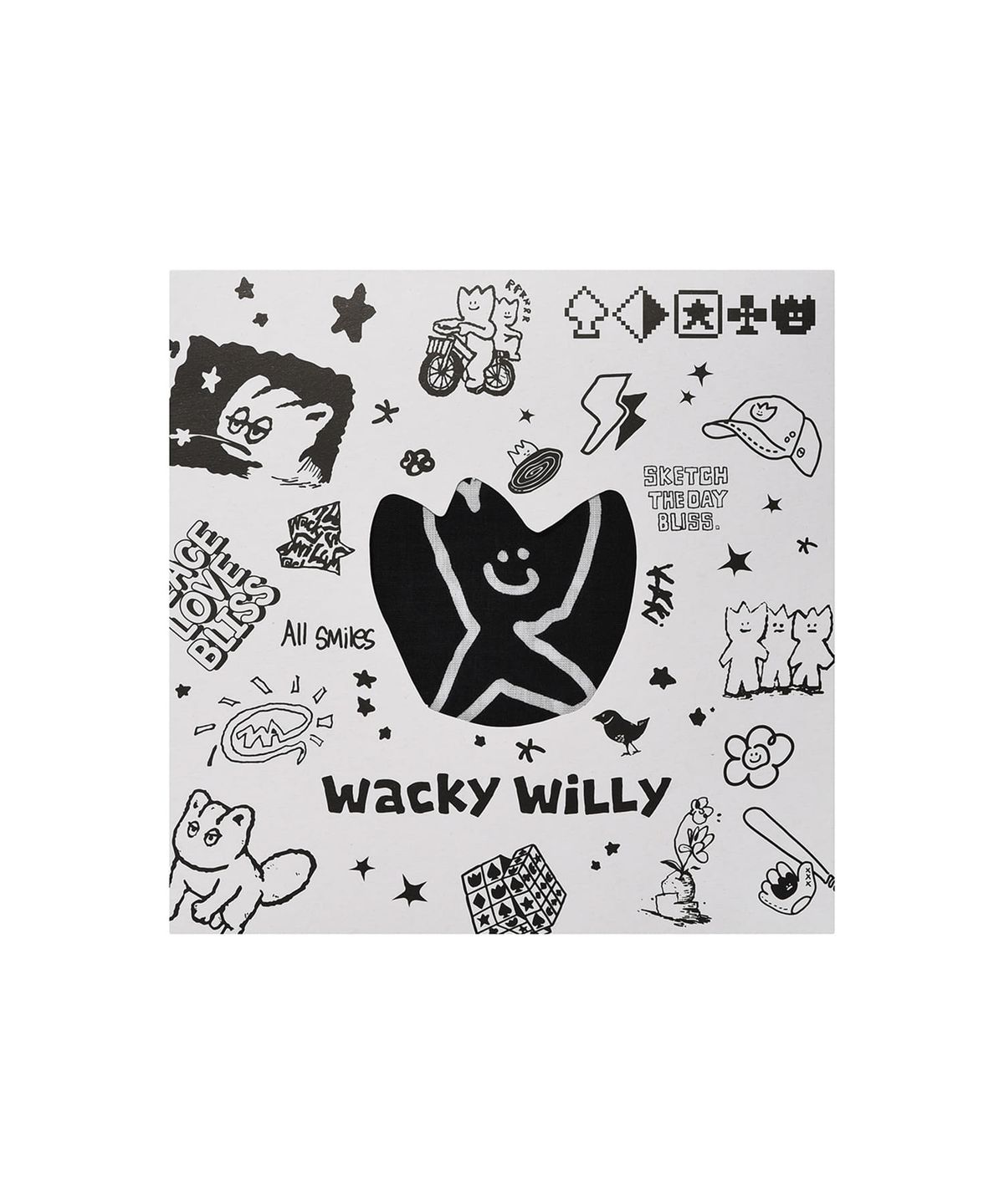와키윌리(WACKY WILLY) 페이즐리 반다나 블랙