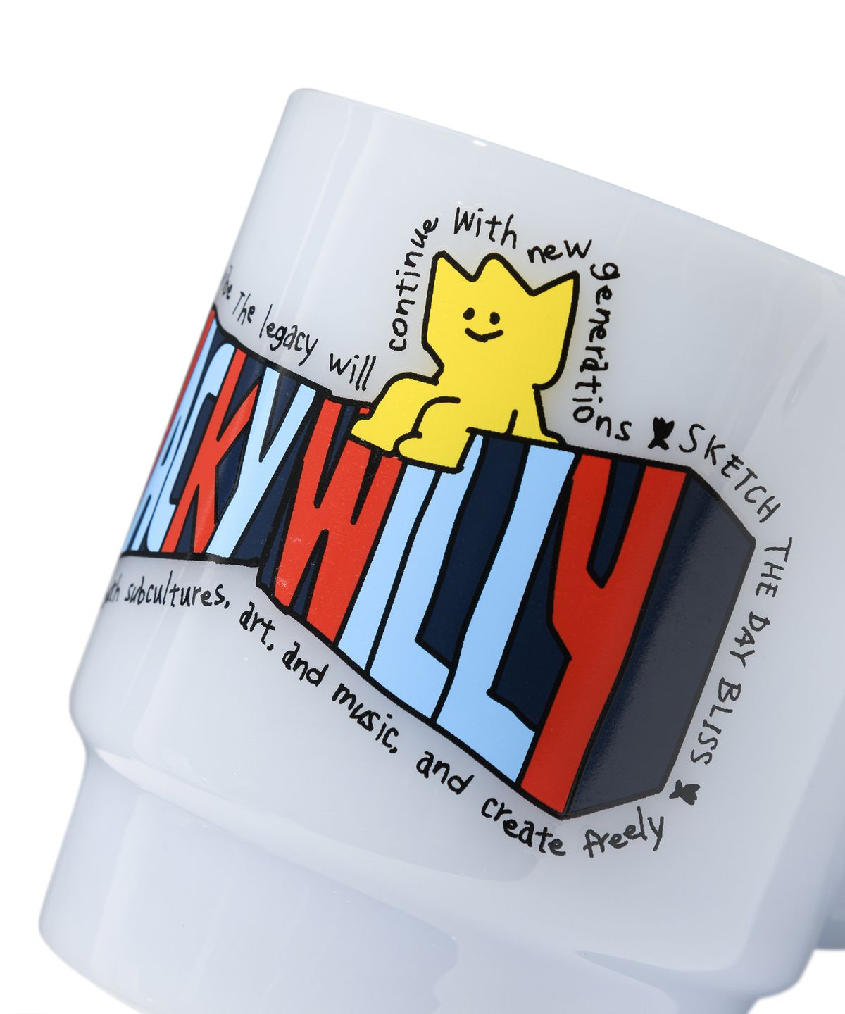 와키윌리(WACKY WILLY) 키키 그래픽 밀크글라스 블루