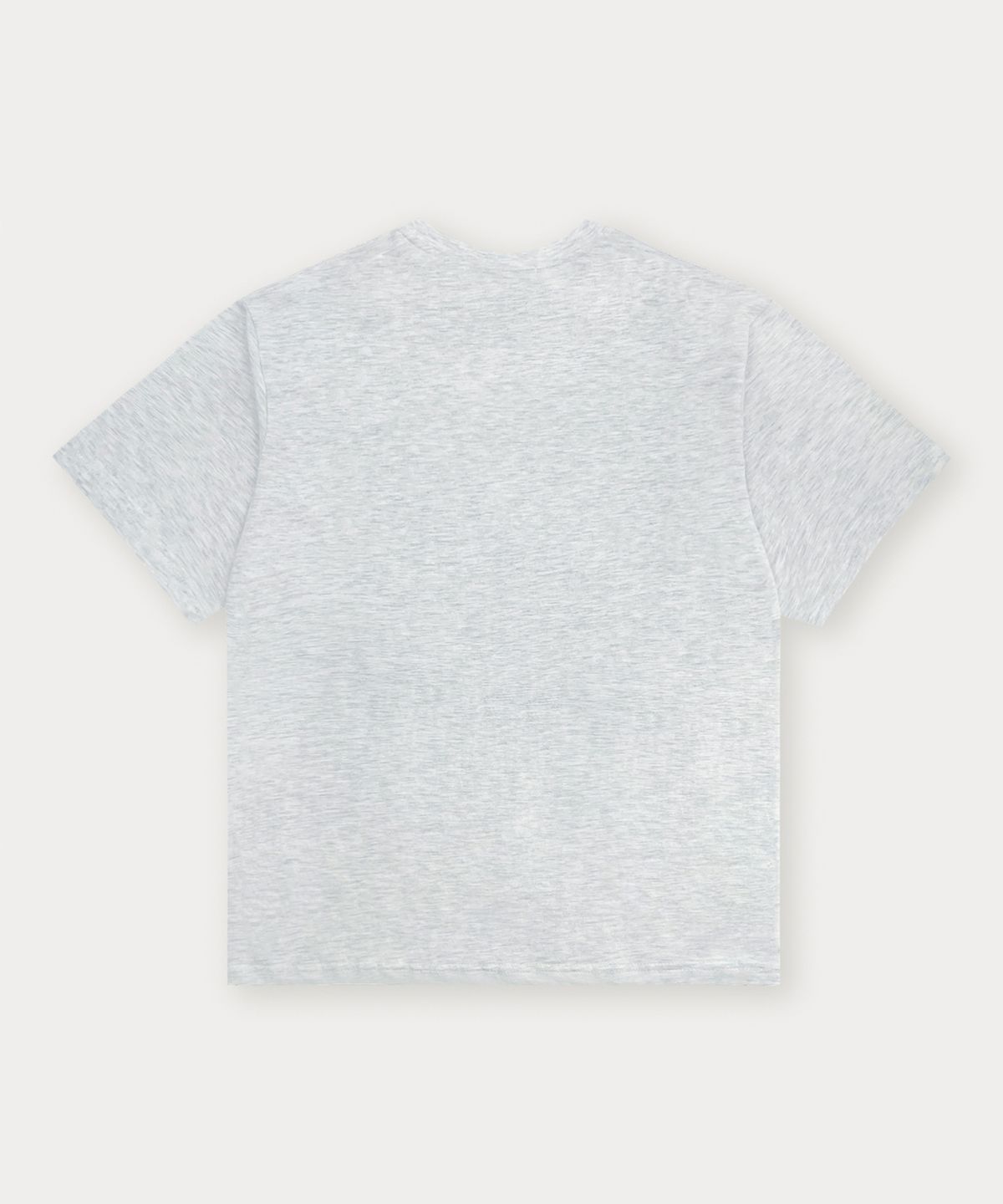 썸웨어버터(SOMEWHEREBUTTER) Shine Wave Logo Over-fit Top - White Melange