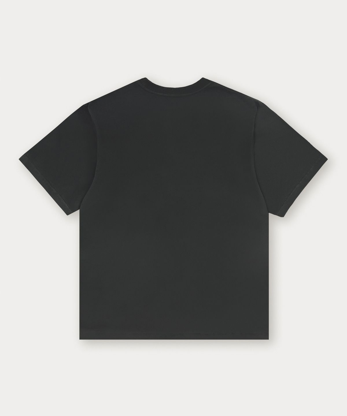 썸웨어버터(SOMEWHEREBUTTER) Shine Wave Logo Over-fit Top - Charcoal