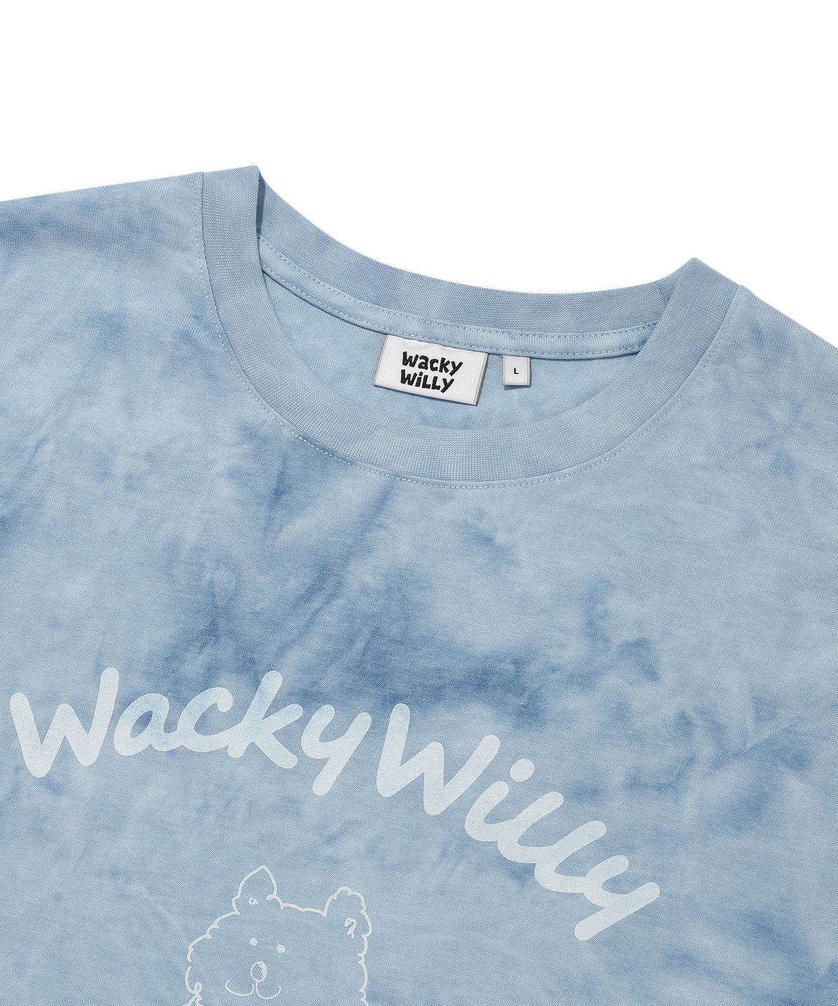 와키윌리(WACKY WILLY) 키키앤베어 나염 반팔 티셔츠 블루