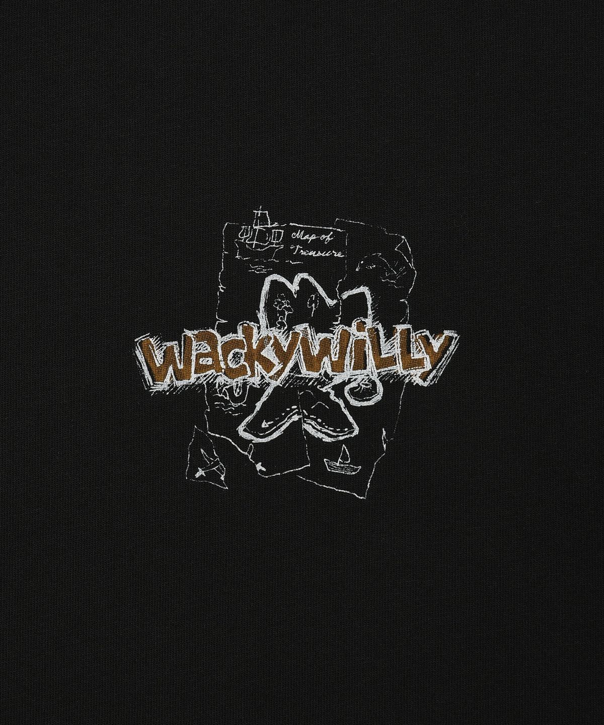 와키윌리(WACKY WILLY) 키키 아일랜드 그래픽 반팔 티셔츠 블랙