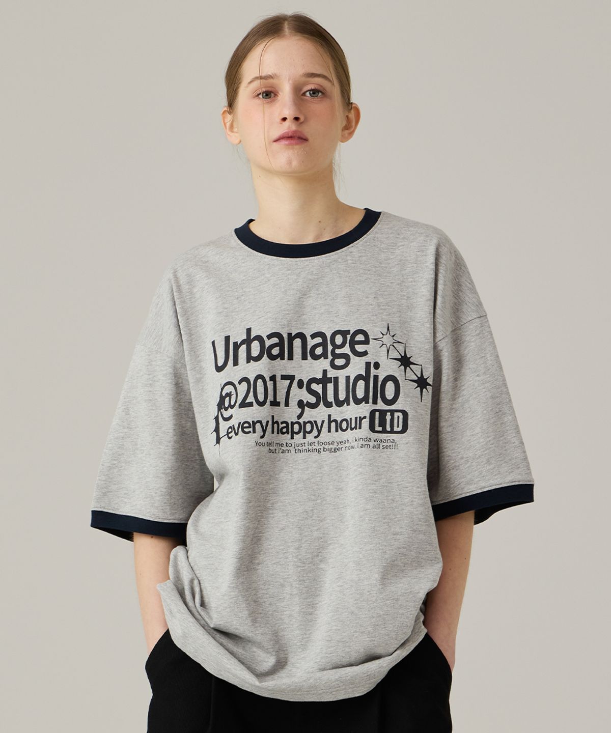 어반에이지(URBANAGE) [2PACK] STUDIO 링거 오버 반팔 3color