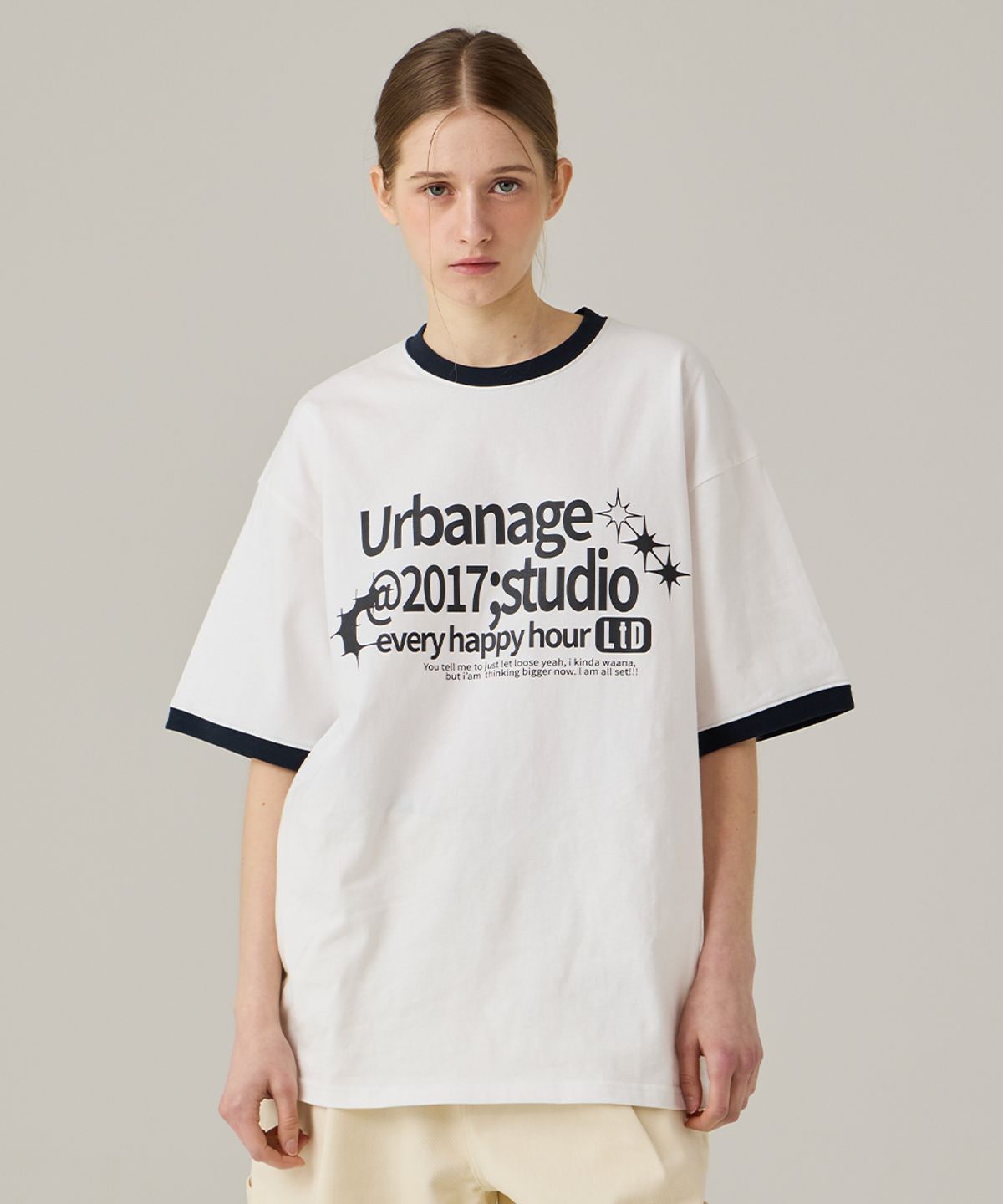 어반에이지(URBANAGE) [2PACK] STUDIO 링거 오버 반팔 3color