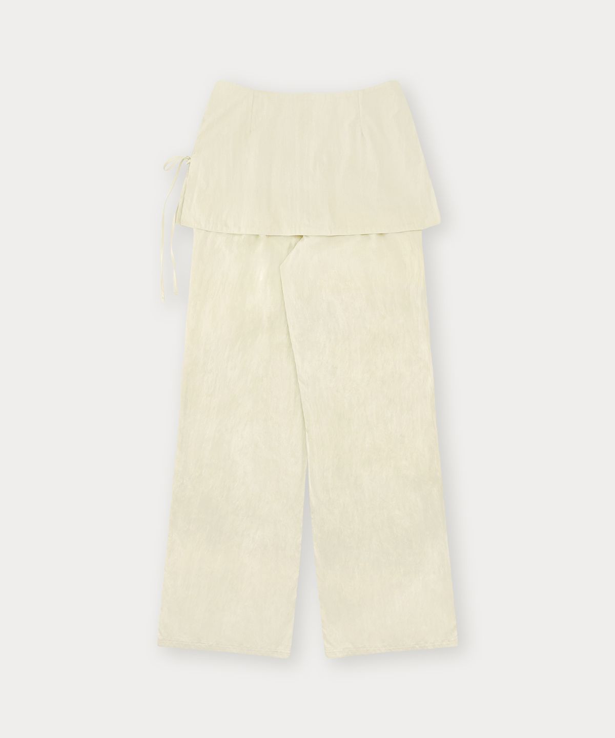 썸웨어버터(SOMEWHEREBUTTER) Muse Layered Skirt Pants - Cream