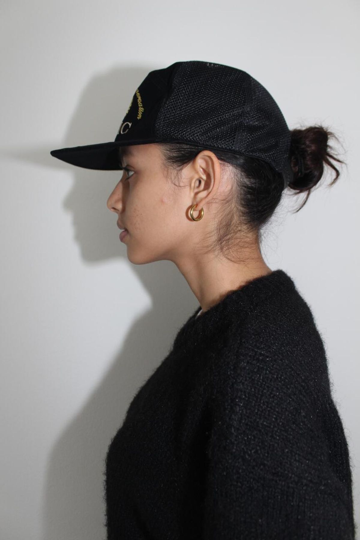 어텐즈(ATTENDS) Classic Lettering Cap (Black)