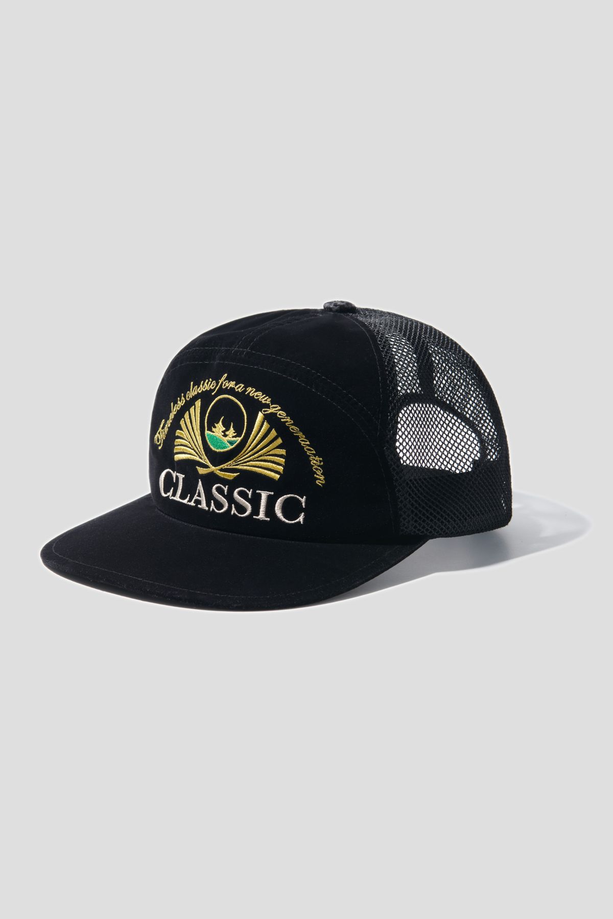 어텐즈(ATTENDS) Classic Lettering Cap (Black)