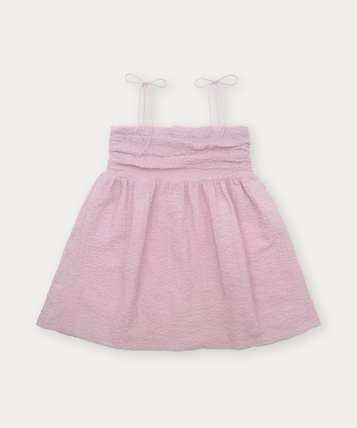 썸웨어버터(SOMEWHEREBUTTER) Rony Shirring Mini Dress - Pink