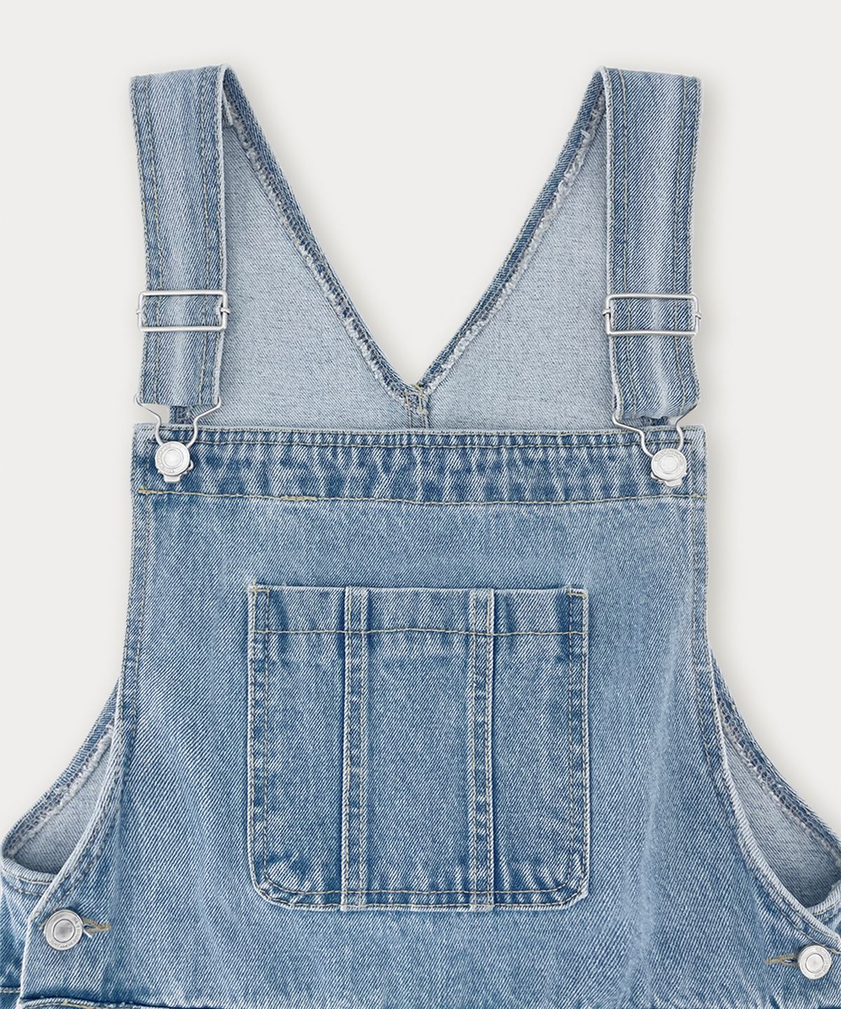 썸웨어버터(SOMEWHEREBUTTER) Combi Denim Overall - Middle Blue