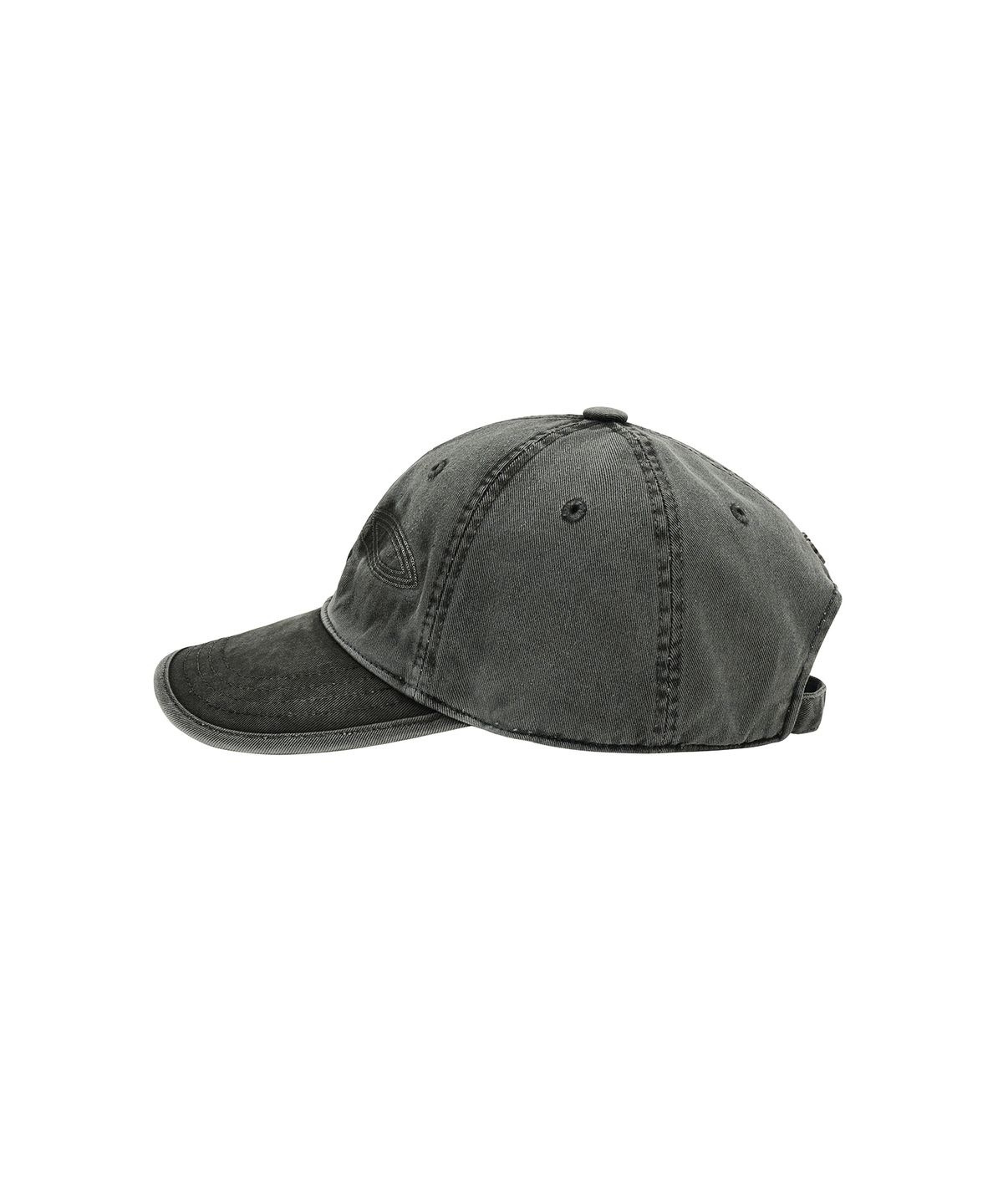 언지미크(UNGIMMICK) EMBROIDERED PIGMENT WASHED CAP (CHARCOAL)