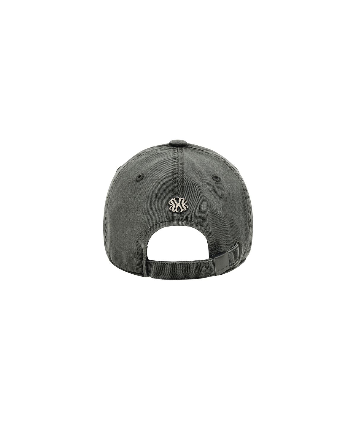 언지미크(UNGIMMICK) EMBROIDERED PIGMENT WASHED CAP (CHARCOAL)
