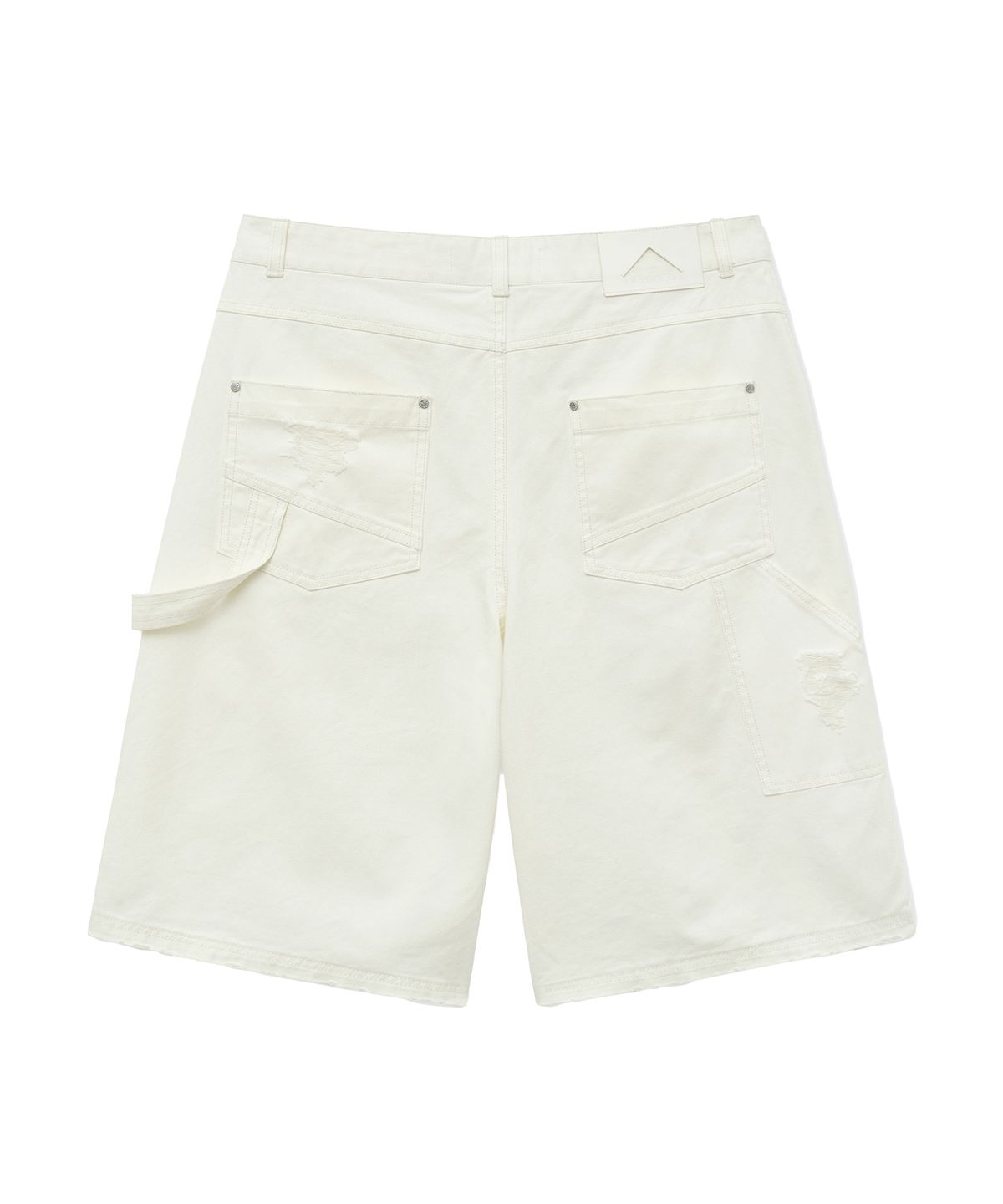 언지미크(UNGIMMICK) DISTRESSED BERMUDA SHORTS (WHITE)