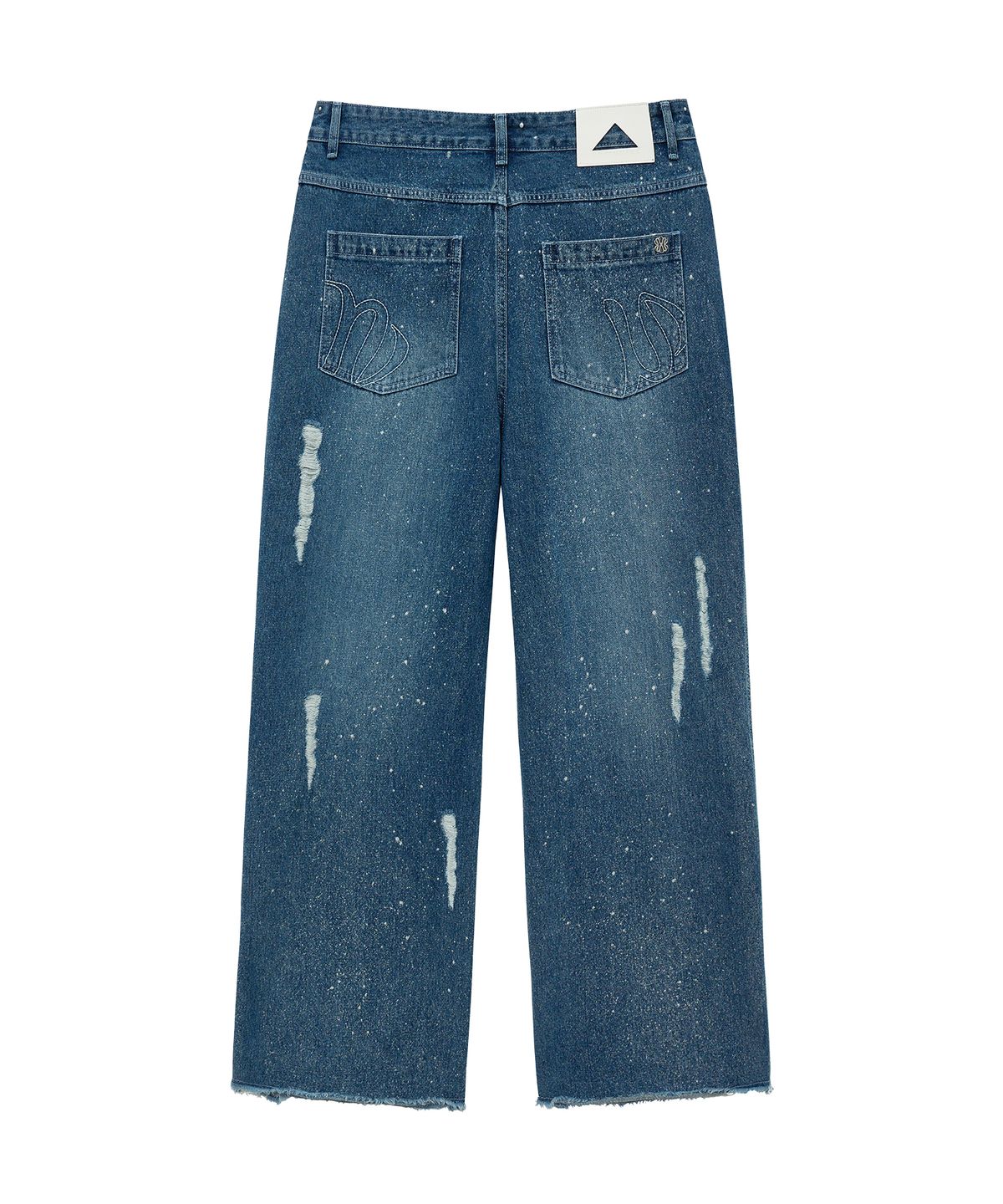 언지미크(UNGIMMICK) BLEACH WASH DENIM PANTS (BLUE)