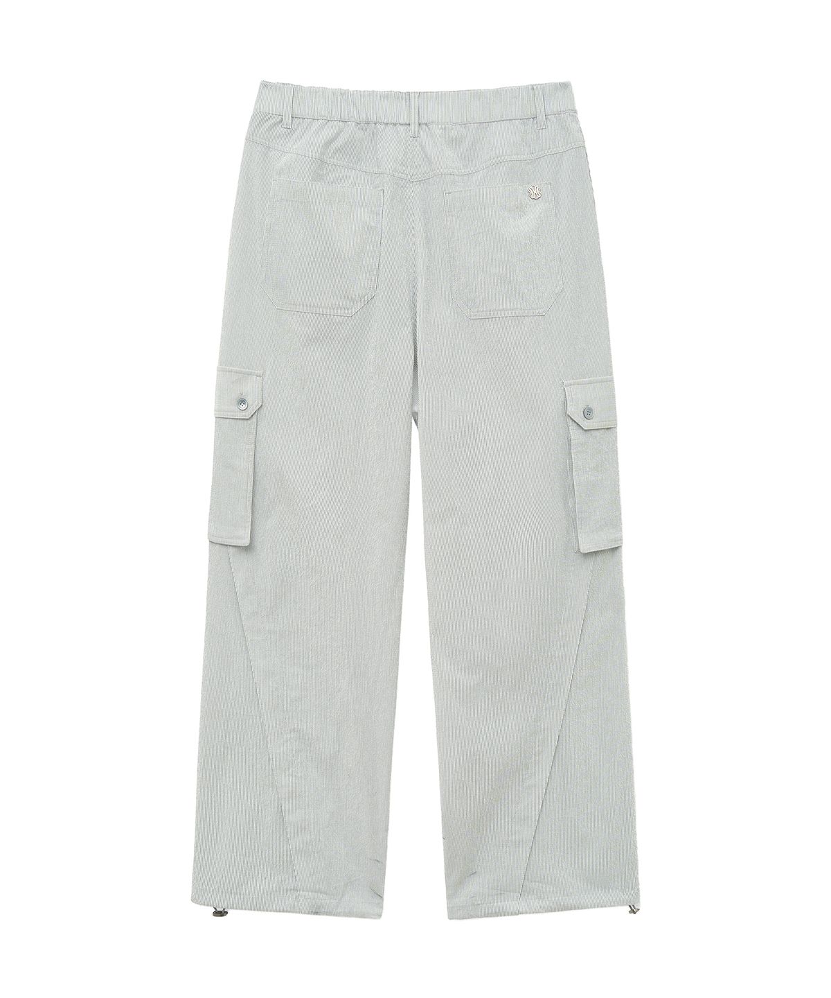 언지미크(UNGIMMICK) PINSTRIPE CARGO PANTS (LIGHT GRAY)