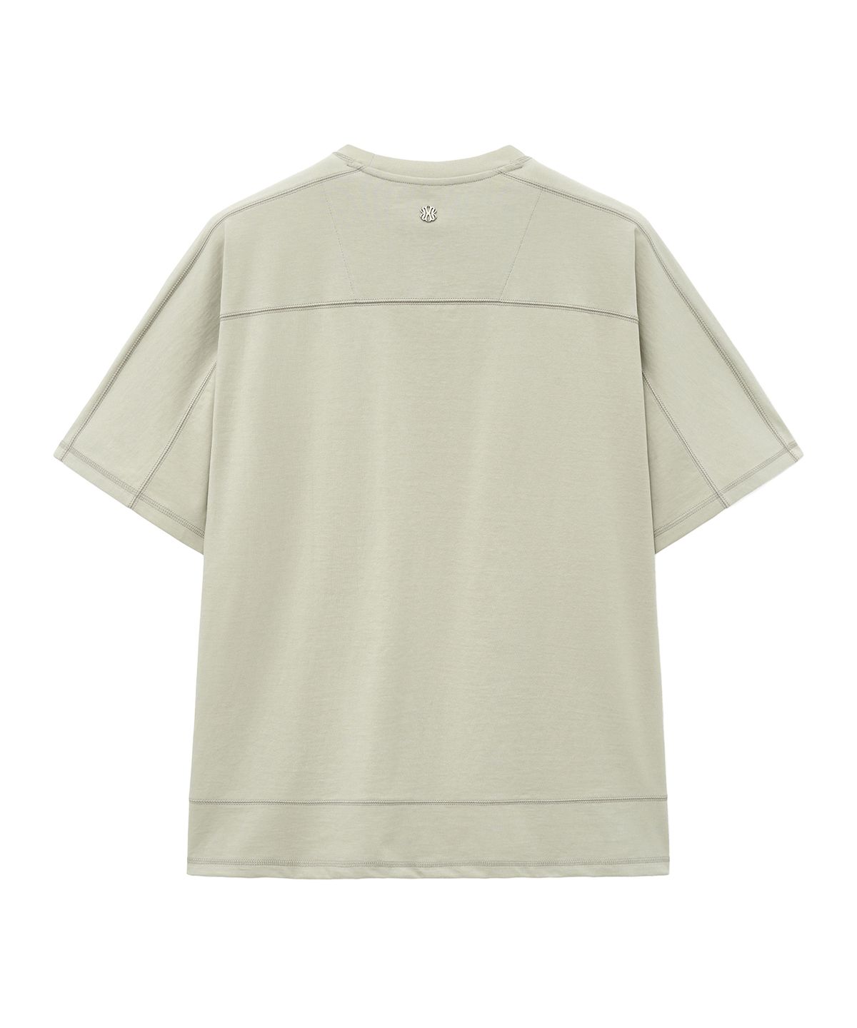 언지미크(UNGIMMICK) CURVED STITCH T-SHIRT (IVORY)