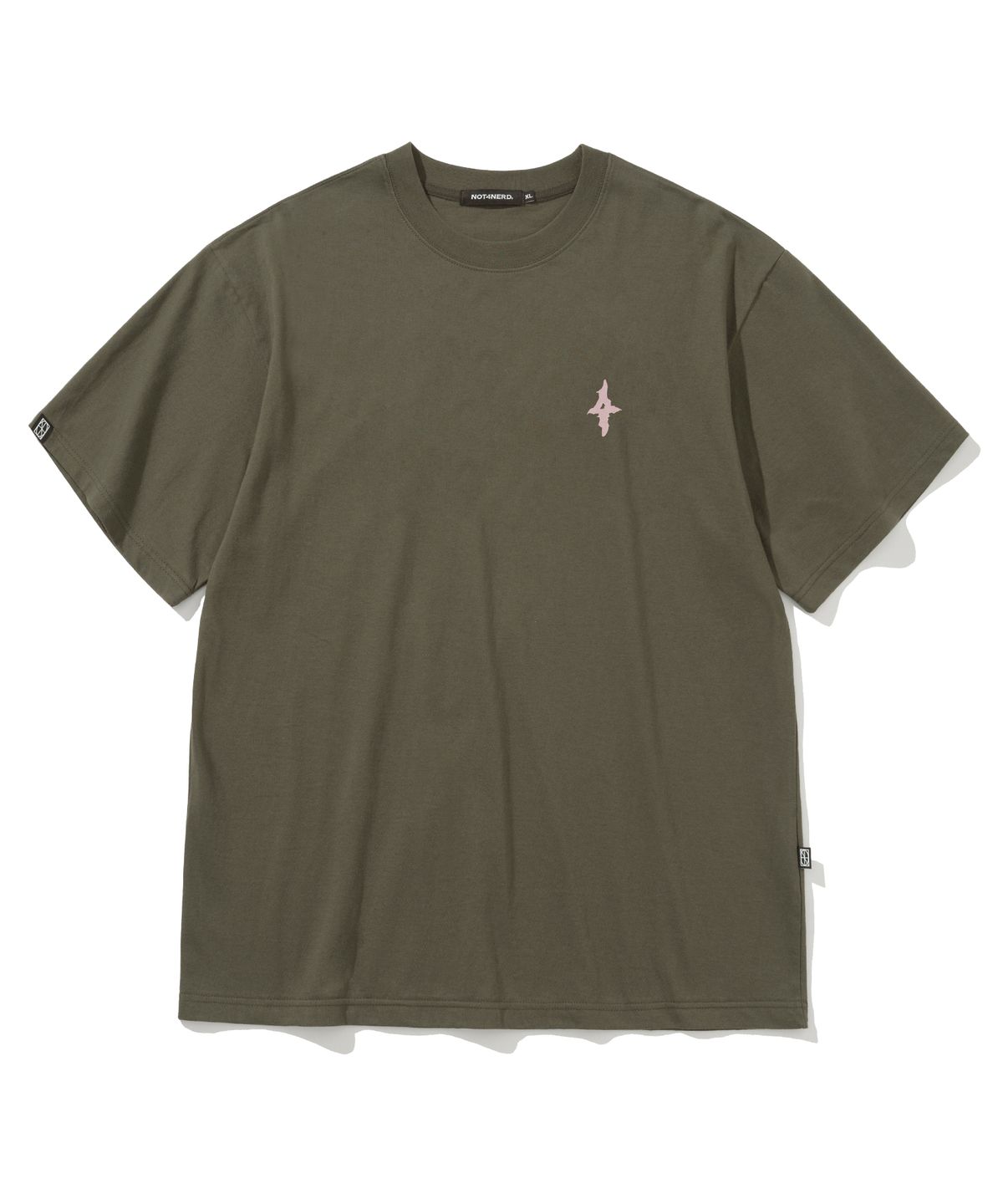 낫포너드(NOT4NERD) N4ND Drip Logo T-Shirts - Khaki