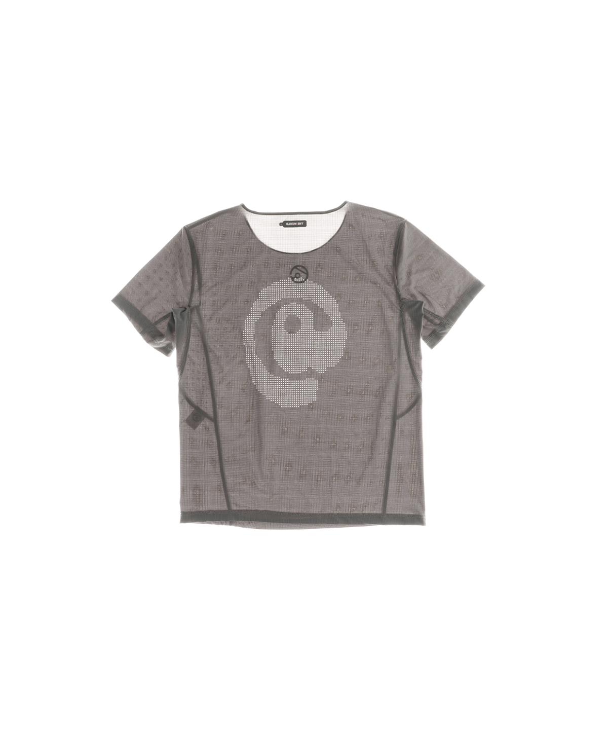 더왈드(THEWARLD) LASER BACK HOLE RUNNING TEE LIGHT GRAY