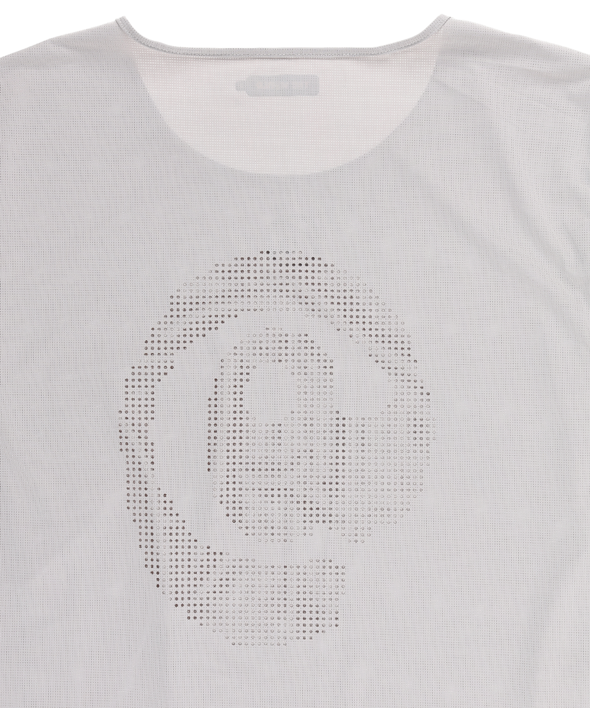 더왈드(THEWARLD) LASER BACK HOLE RUNNING TEE LIGHT GRAY