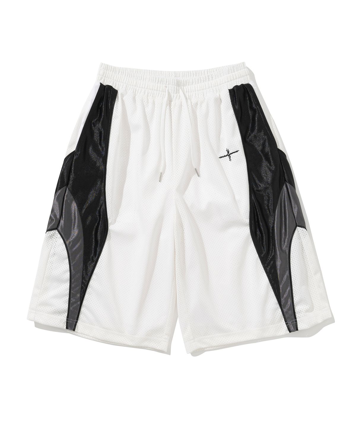 낫포너드(NOT4NERD) 4 Symbol Colour Block Mesh Shorts - White