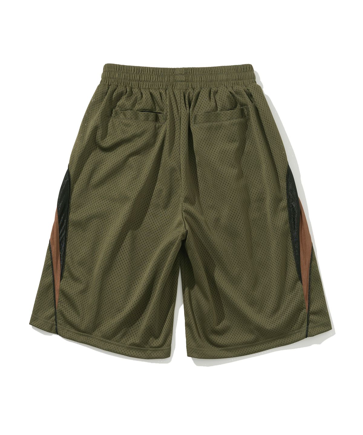 낫포너드(NOT4NERD) 4 Symbol Colour Block Mesh Shorts - Khaki