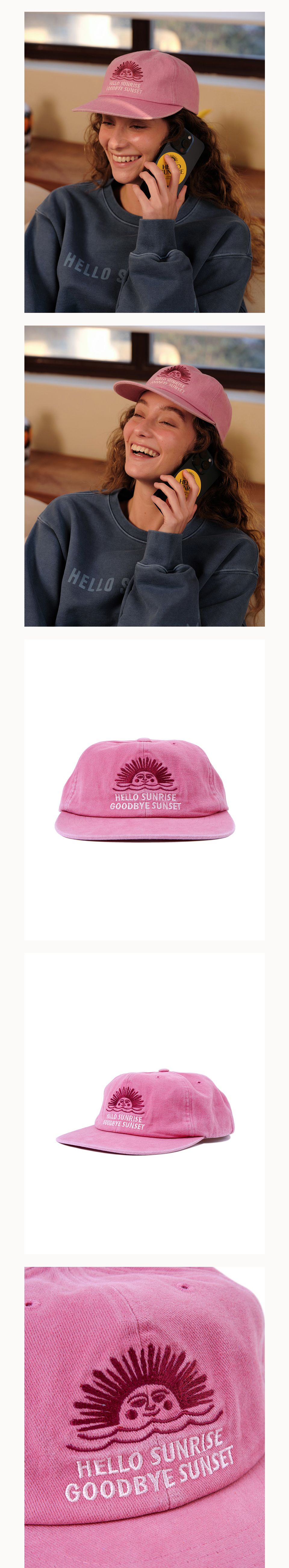 HELLO■90s Logo 6Panel Cap_Pink■送料込 헬로 선라이즈(HELLO SUNRISE) 90s Logo 6Panel Cap_Pink