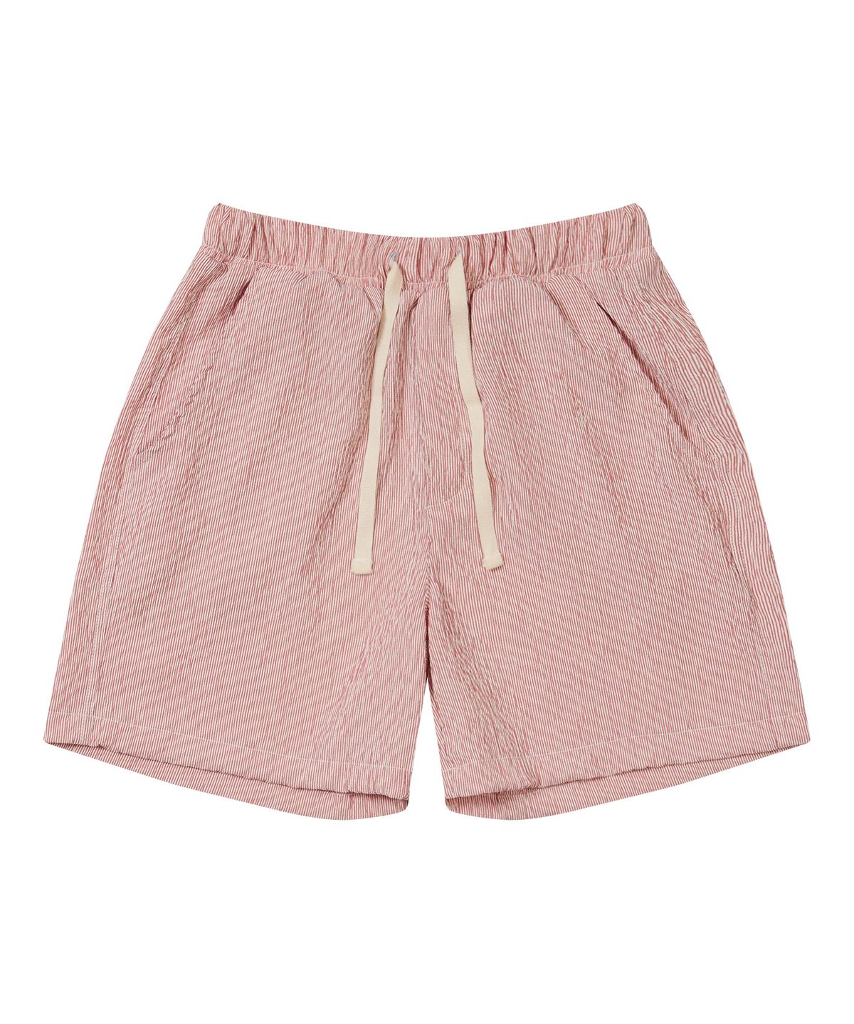 아모우(AMOU) Wrinkle stripe shorts red