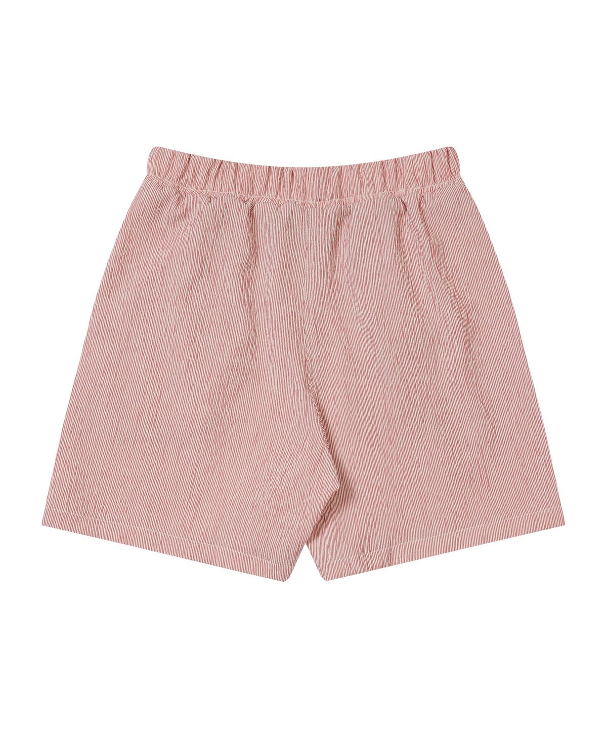 아모우(AMOU) Wrinkle stripe shorts red
