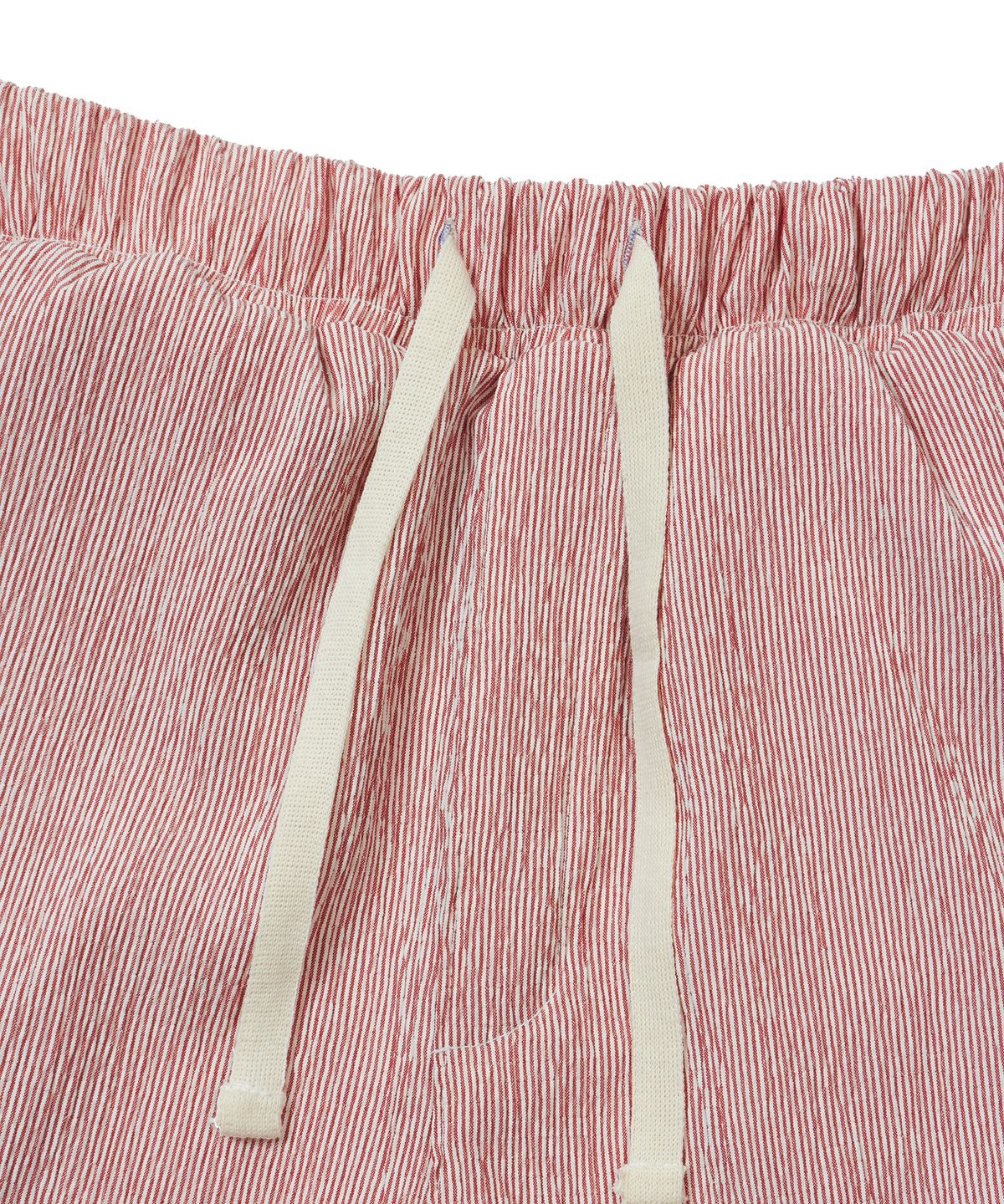 아모우(AMOU) Wrinkle stripe shorts red