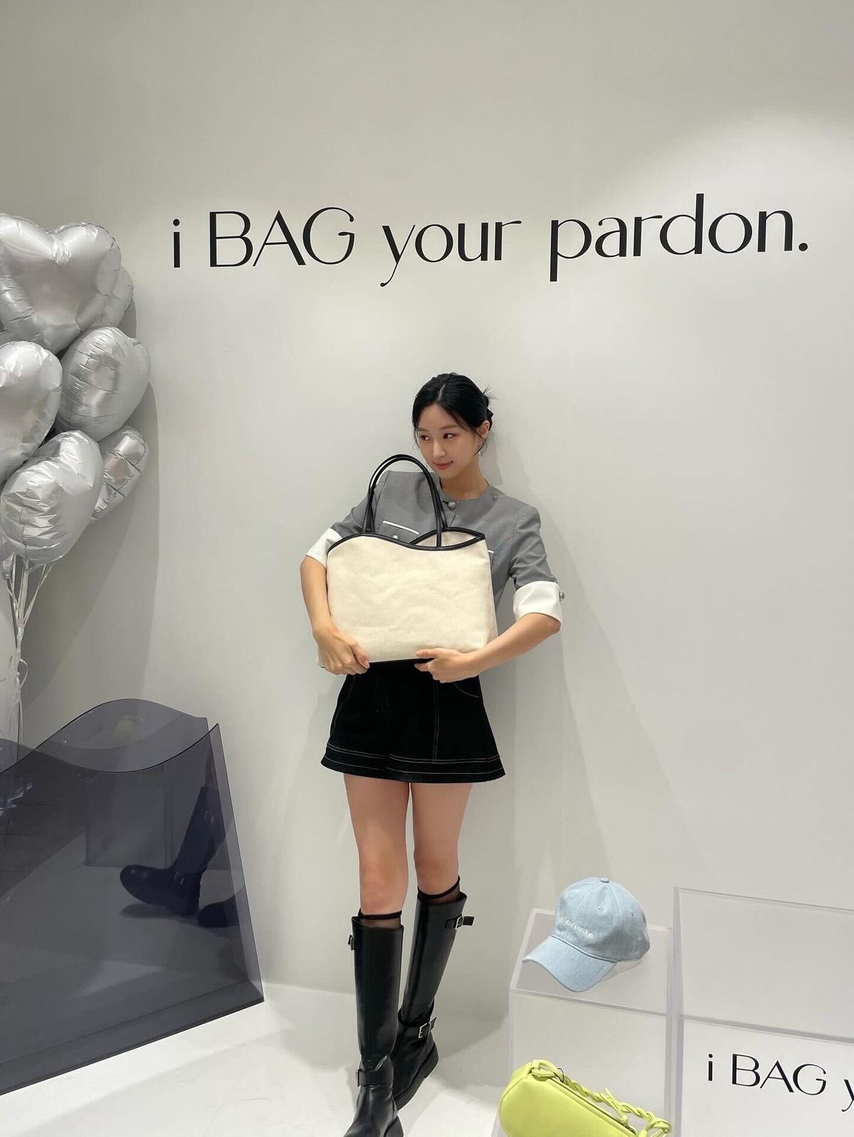 아이백유어파든(I BAG YOUR PARDON) heart BAG canvas (2 colors)