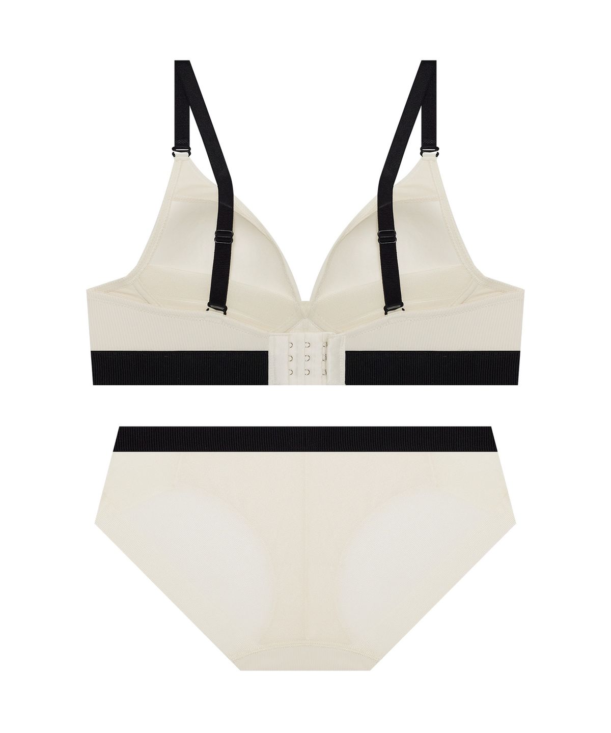 코데즈컴바인 이너웨어(CODES COMBINE INNERWEAR) 드리밍 볼륨 노와이어 햄팬티 세트_크림