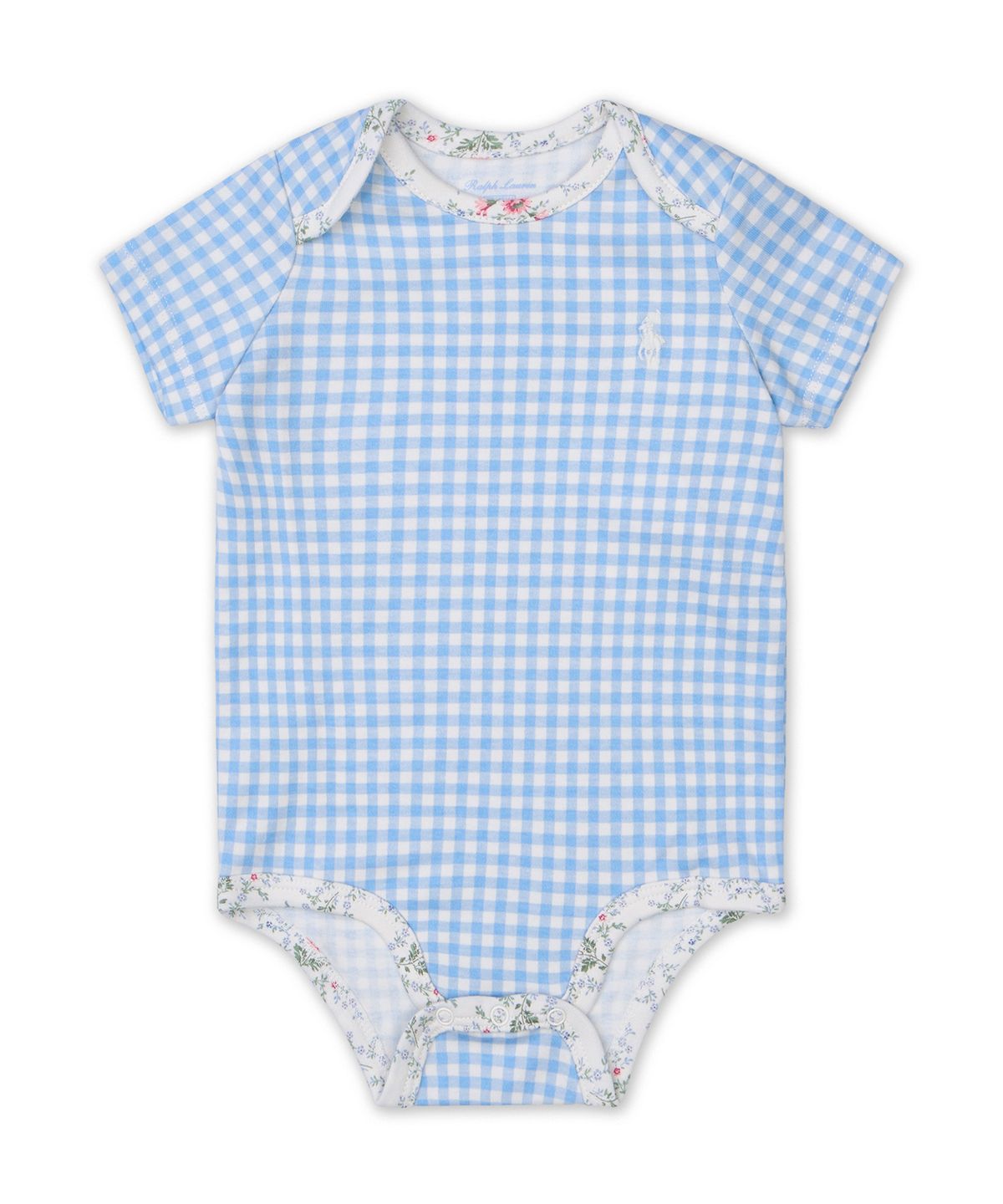 폴로 랄프 로렌 칠드런(POLO RALPH LAUREN CHILDREN) 깅엄 코튼 바디수트 쓰리팩 세트-멀티 컬러