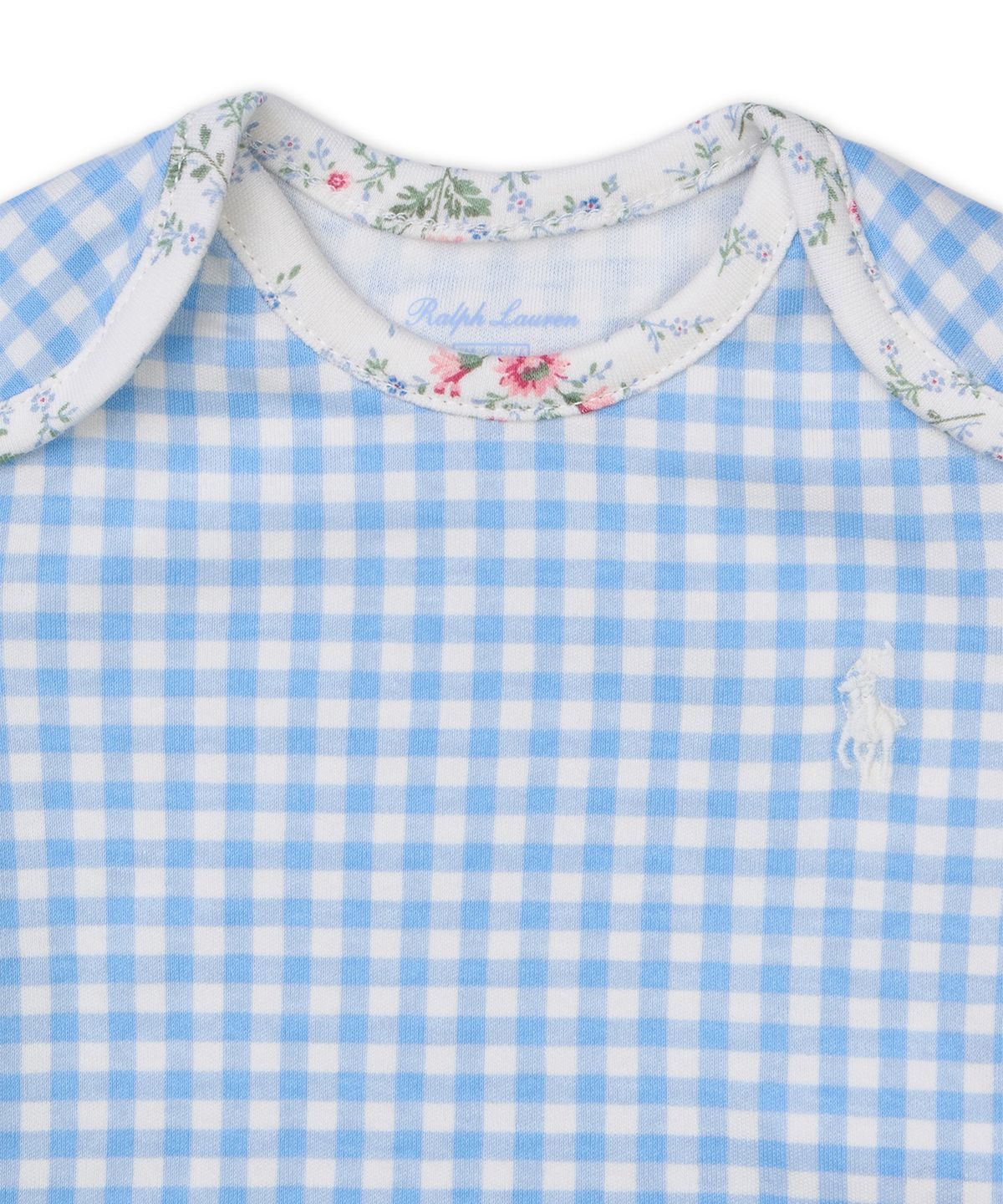 폴로 랄프 로렌 칠드런(POLO RALPH LAUREN CHILDREN) 깅엄 코튼 바디수트 쓰리팩 세트-멀티 컬러