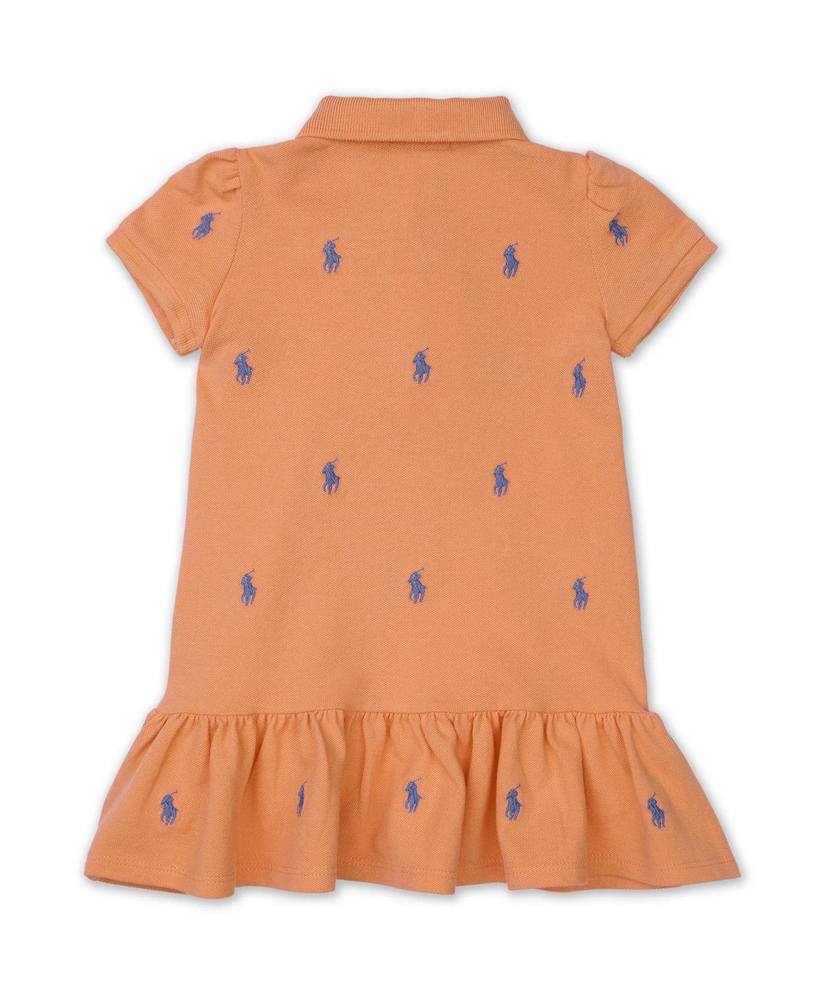 폴로 랄프 로렌 칠드런(POLO RALPH LAUREN CHILDREN) 폴로 포니 메시 폴로 드레스 앤 블루머-오렌지