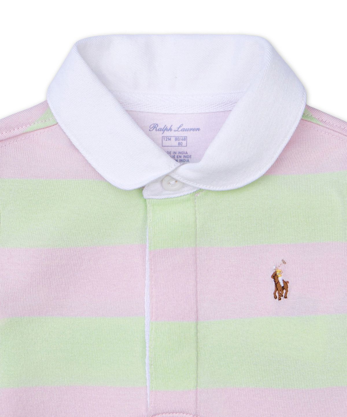 폴로 랄프 로렌 칠드런(POLO RALPH LAUREN CHILDREN) 스트라이프 코튼 럭비 드레스 앤 블루머-라이크 핑크
