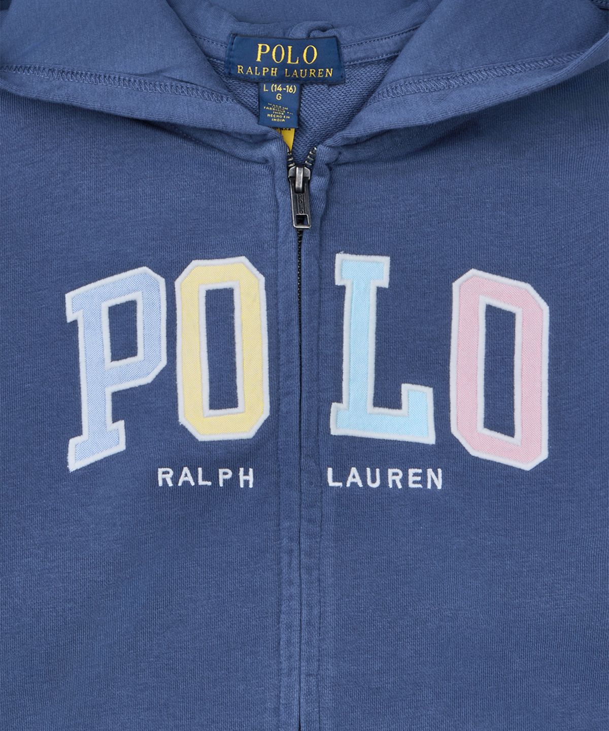 폴로 랄프 로렌 칠드런(POLO RALPH LAUREN CHILDREN) 로고 프렌치 테리 풀 지퍼 후디-네이비
