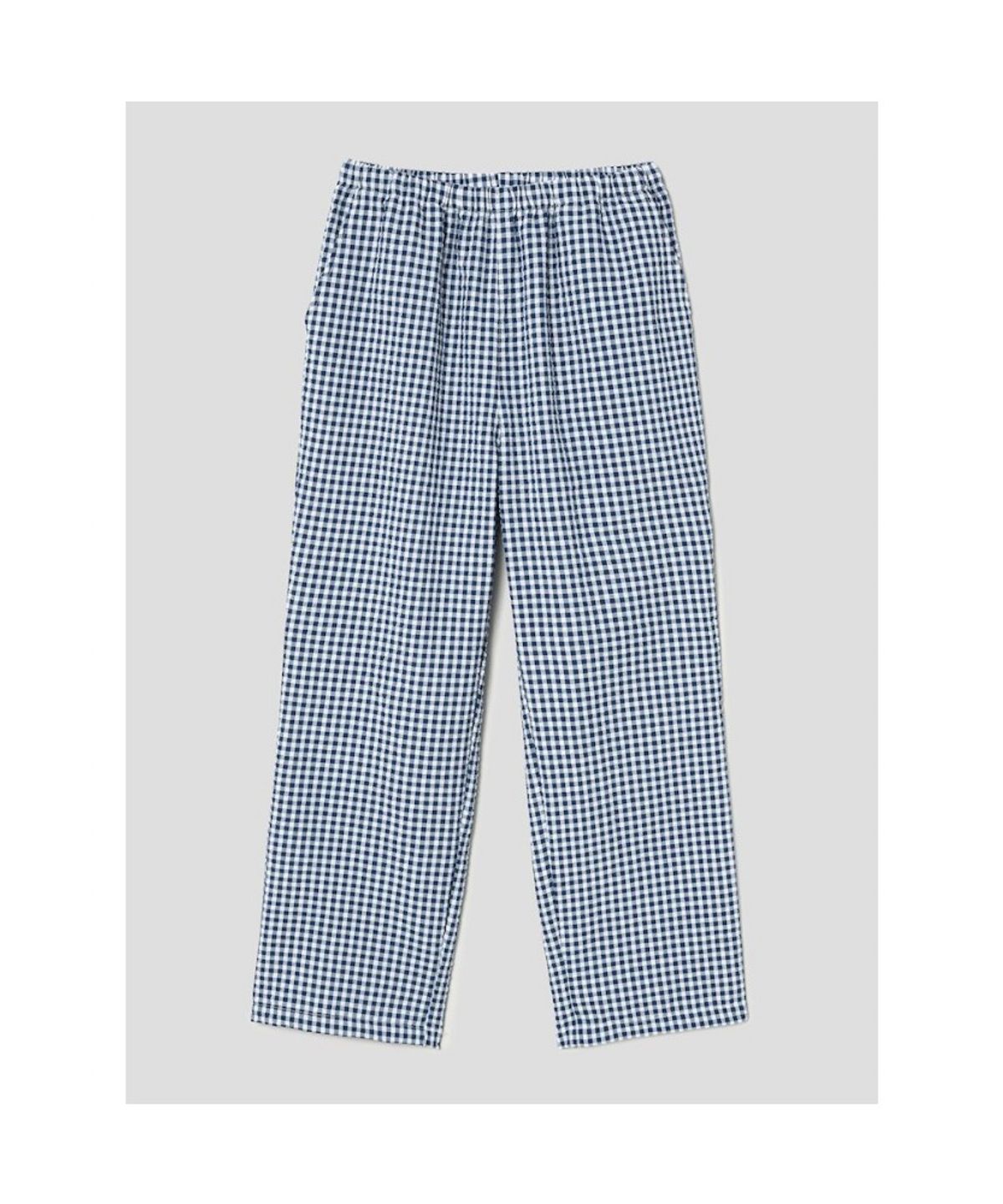빈폴 액세서리(BEANPOLE ACCESSORY) 코튼 폴리 시어서커 깅엄체크 반소매 파자마 SET - 네이비