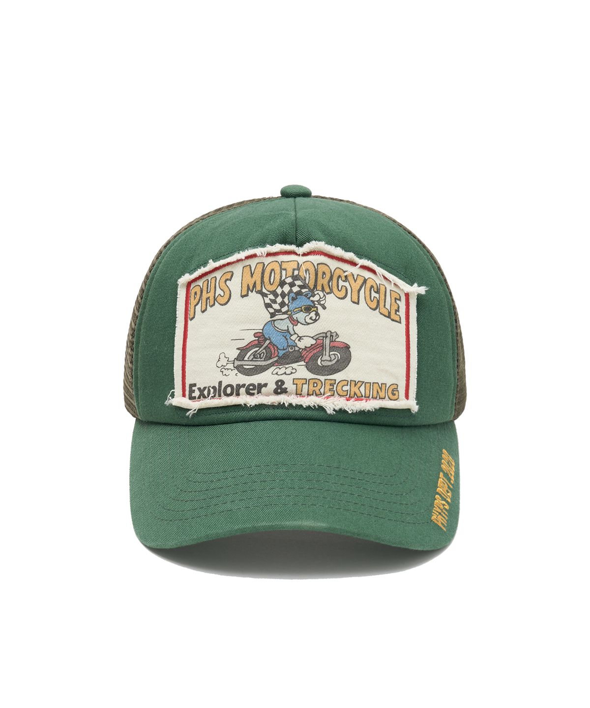 핍스 모터사이클(PHYPS MOTORCYCLE) Riding Bear Mesh Ball Cap Green