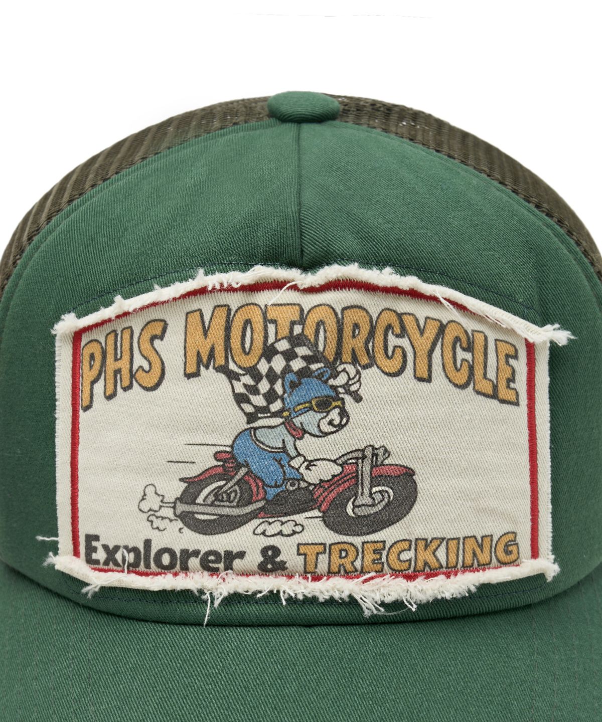 핍스 모터사이클(PHYPS MOTORCYCLE) Riding Bear Mesh Ball Cap Green