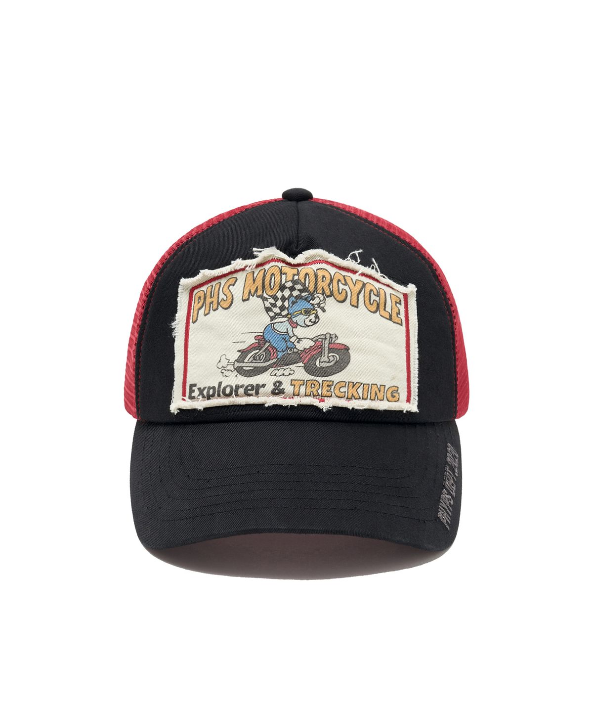 핍스 모터사이클(PHYPS MOTORCYCLE) Riding Bear Mesh Ball Cap Black