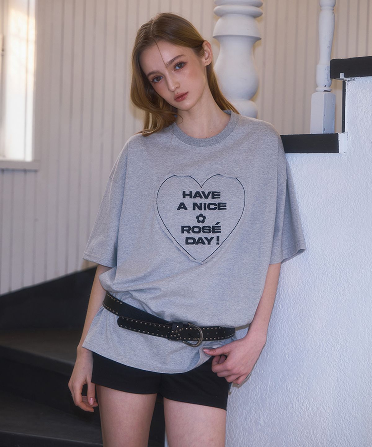 로제프란츠(ROSEFRANTZ) In the Heart T-shirt [Gray]