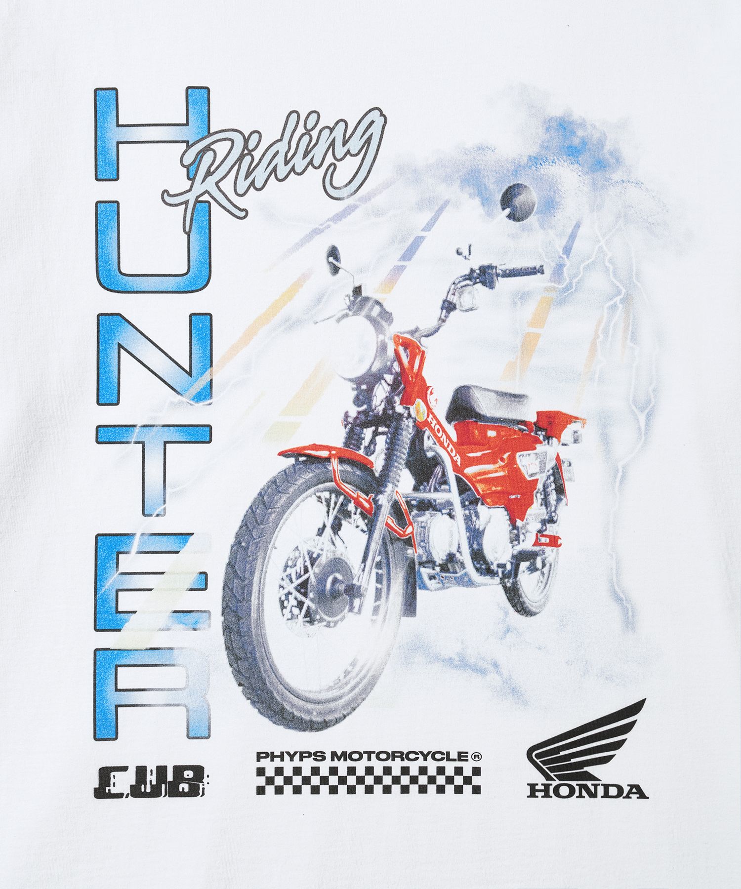 Tシャツ・カットソー HONDA MOTORCYCLE Lighting Hunter Cub Short Sleeve White MUSINSA | Honda Motorcycle Lighting Hunter Cub Short Sleeve