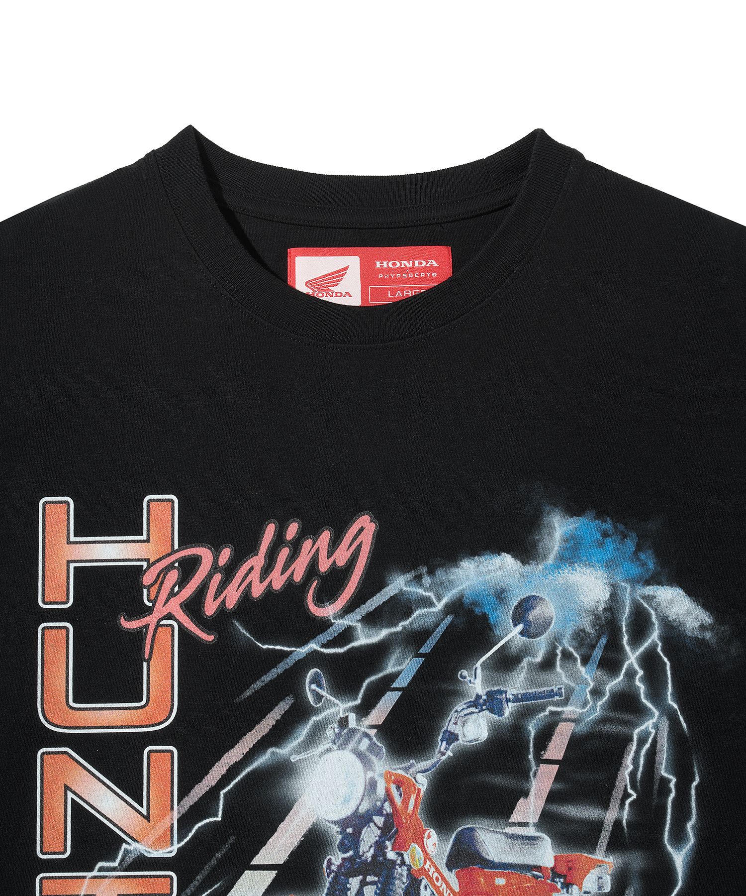 Tシャツ・カットソー HONDA MOTORCYCLE Lighting Hunter Cub Short Sleeve Black MUSINSA | Honda Motorcycle Lighting Hunter Cub Short Sleeve