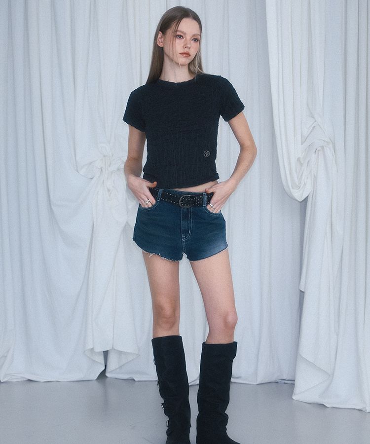 Rose Frantz ♥ Wrinkle Slimfit T-shirt/追跡付 Rose Frantz ♥ Wrinkle Slimfit T-shirt/追跡付 (Rose Frantz/T